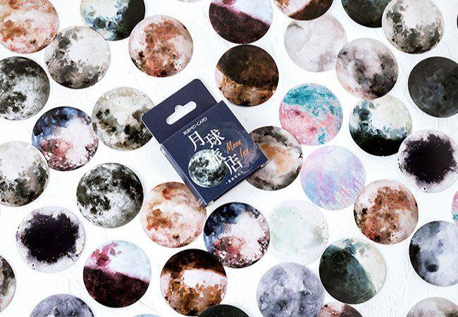 Alchemie & Magie Sticker Set – Aufkleber Mit Mond, Wald, Mondphasen, Für Journal, Scrapbooking, 2 Bögen