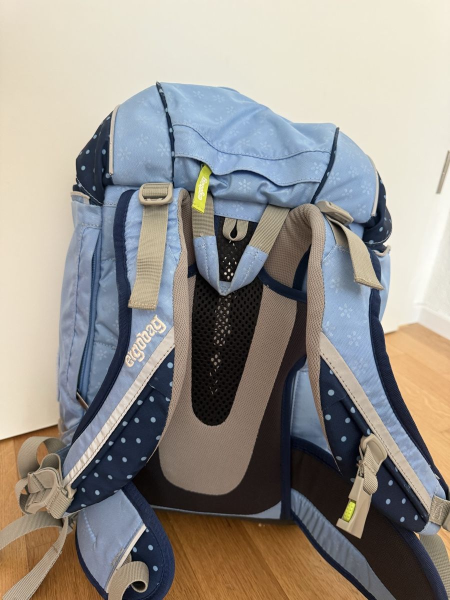 Borse & Zaini: Ergobag Schulrucksack, blau mit Blumenprint, gut erhalten – Usato da Goldau venduto da ben_ymd7 1