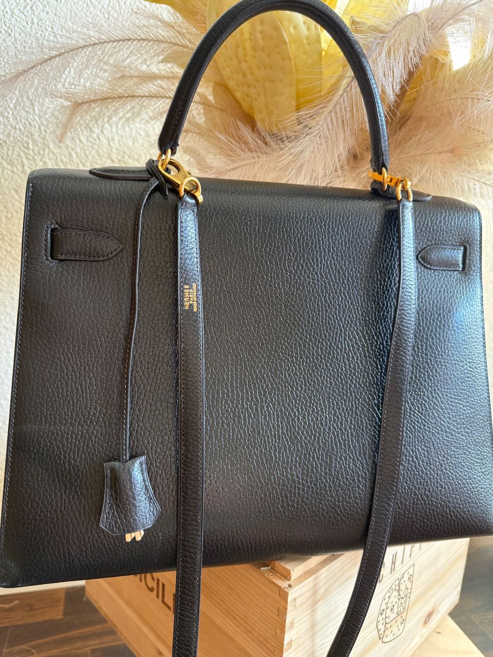 Hermès Taschen für Damen: Hermès Kelly 35 / black Ardennes leather – Gebraucht aus Olten von ale_nb2x 5