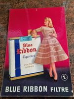 Zigarettenreklame Blue Ribon ANTIKE Kartonreklame
