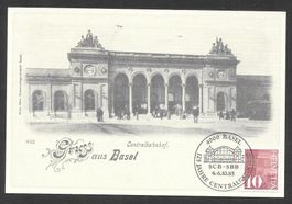 Sonderkarte S. 1237 125 Jahre Centralbahnhof Basel 1985