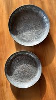 2 persische Qalamzani Zierteller / Isfahan Stil