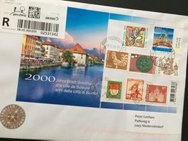 2000 Jahre Stadt Solothurn ZN 1770 + 7 alte Marken SO UNIKAT
