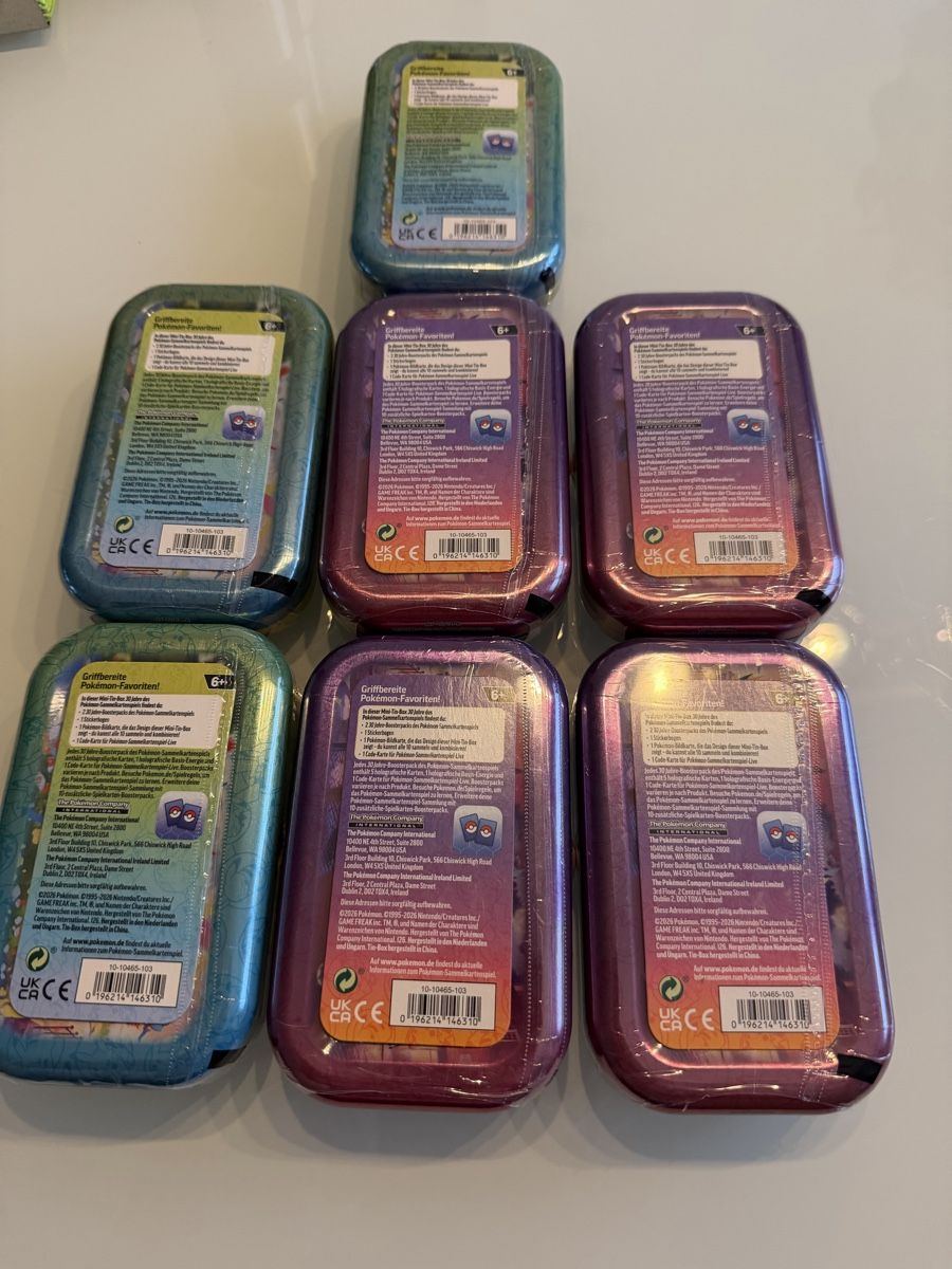 Pokémon Sammelbilder & Trading cards: 7 Mini Tins Neu OVP versiegelt – Neu und originalverpackt aus Winterthur von stipooo97 1