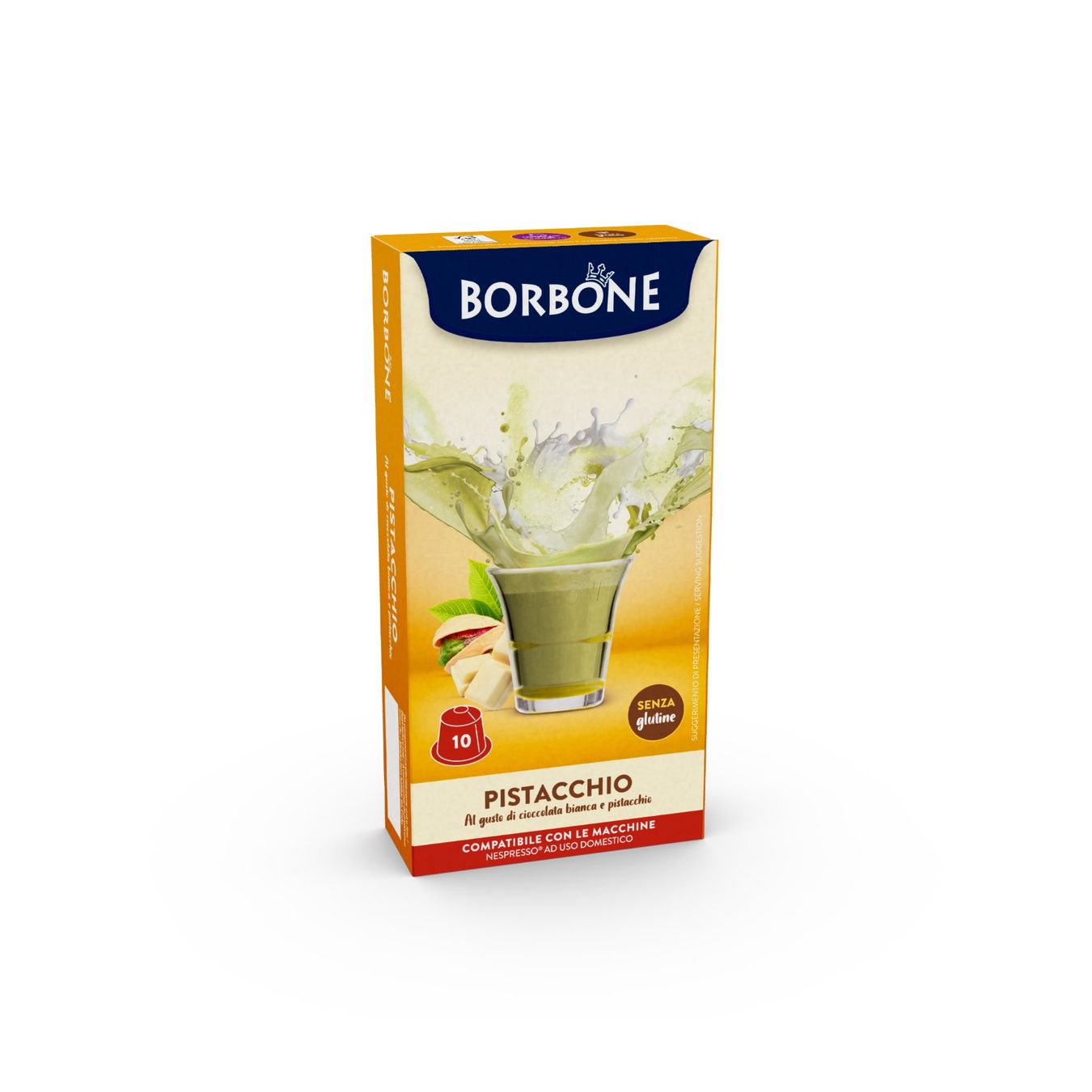 Lebensmittel & Spezialitäten: 10 x 10 Pistacchio Borbone Kapseln – Neu und originalverpackt aus Kaiseraugst von Sorgenti 1