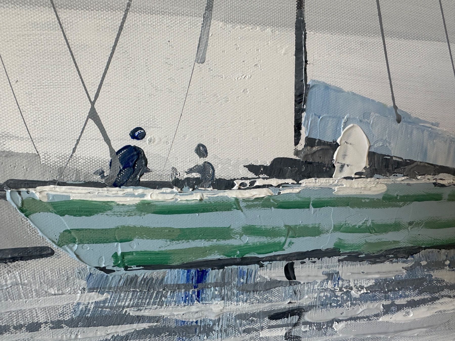 Foto & Immagini: Segelboote Stimmung -  Acrybild auf Leinwand 80x80cm – Usato da Baden venduto da fossi-1 2