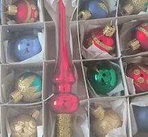 Weihnachtsschmuck Konvolut Glas mundgeblasen