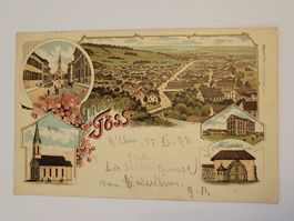 Ansichtskarte Gruss aus Toess Winterthur gelaufen 1898 Box