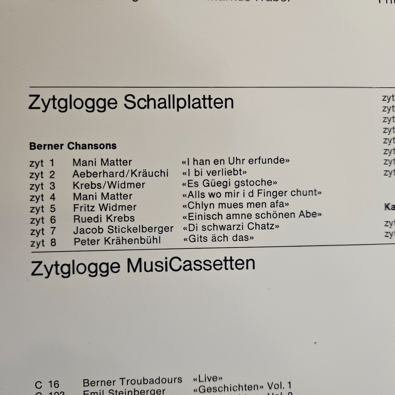 Dischi in vinile: Berner Troubadours – Usato da Kernenried venduto da PeterG0102 3