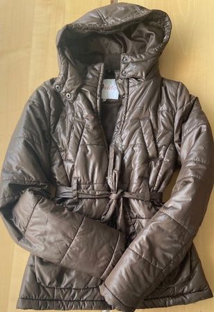 Winterjacke mit Kapuze, Mädchen, Grösse 170, braun
