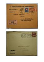 Lot de 12 enveloppes anciennes avec timbres Suisse.