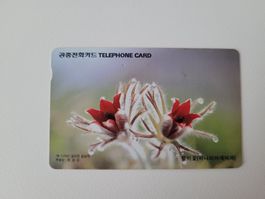 Telefonkarte Korea "Blume"