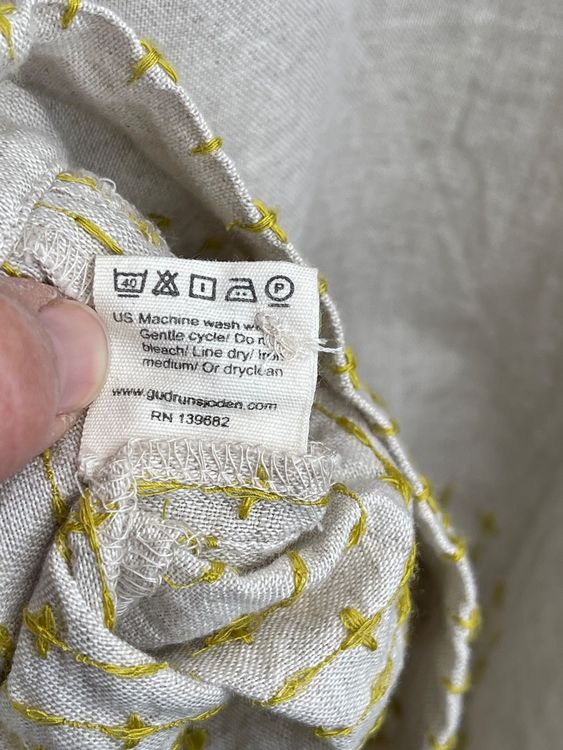 Gudrun Sjöden Kleider: Leinenkleid Mineral, Gudrun Sjödén Gr. S Stickerei – Neu (gemäss Beschreibung) aus Mönchaltorf von Cochenille 7