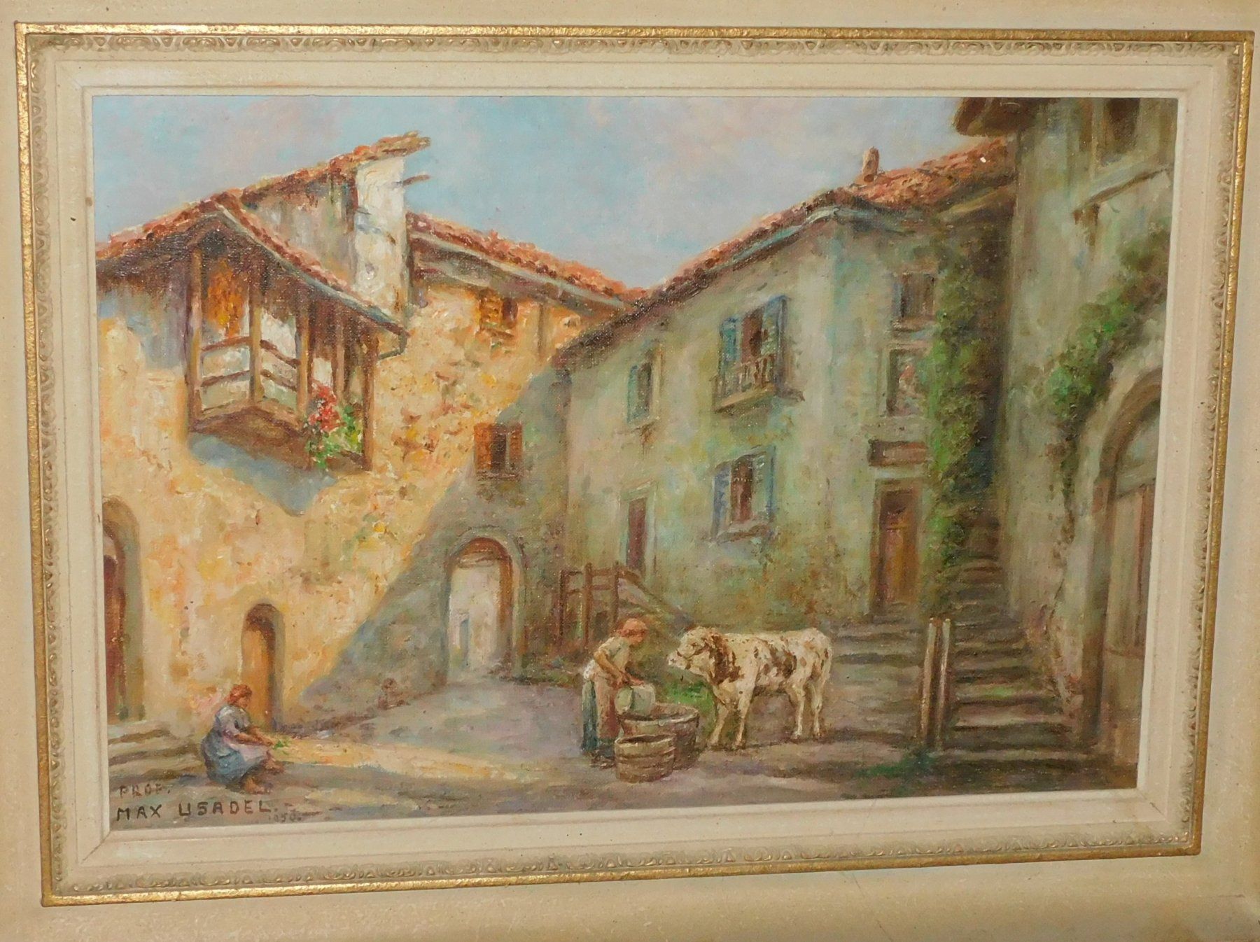 Dipinti: Kunst Gemälde gr altes Ölbild Max Lisadel 1950 - Ölgemälde – Usato da Sursee venduto da 76