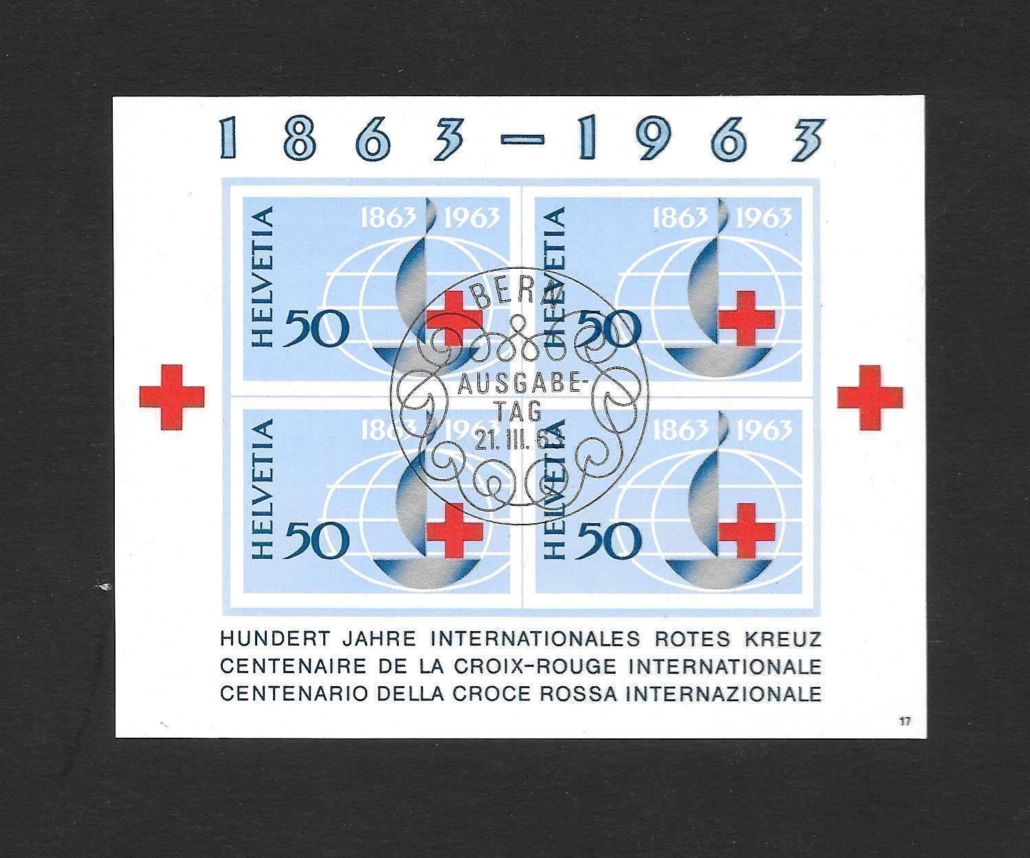 Alle Briefmarken: W40 Rotkreuz-Block ET Bern 21.2.1963 – Neu (gemäss Beschreibung) aus Olten von clotaldi