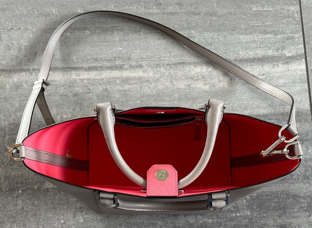 Tasche Michael Kors grau rosa neuwertig (Neu (gemäss