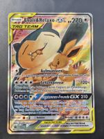 Pokemon Karte Evoli & Relaxo GX SM169 Tag Team Holo Deutsch