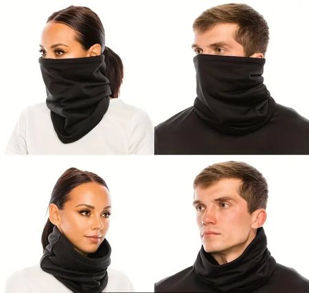 Halstuch schwarz Gesichtsschutz Mütze 3 in 1 Schal