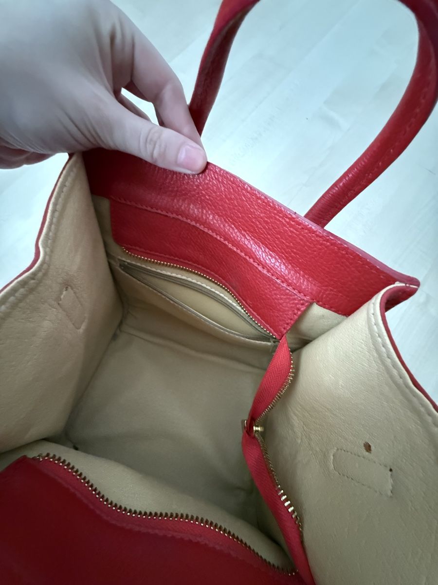 Borse da donna: Rote vintage Ledertasche mit Schulterriemen – Usato da Neerach venduto da lar_tkp2 2