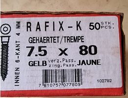 Rafix Schrauben 7,5×80, (Schachtel 50 St.)