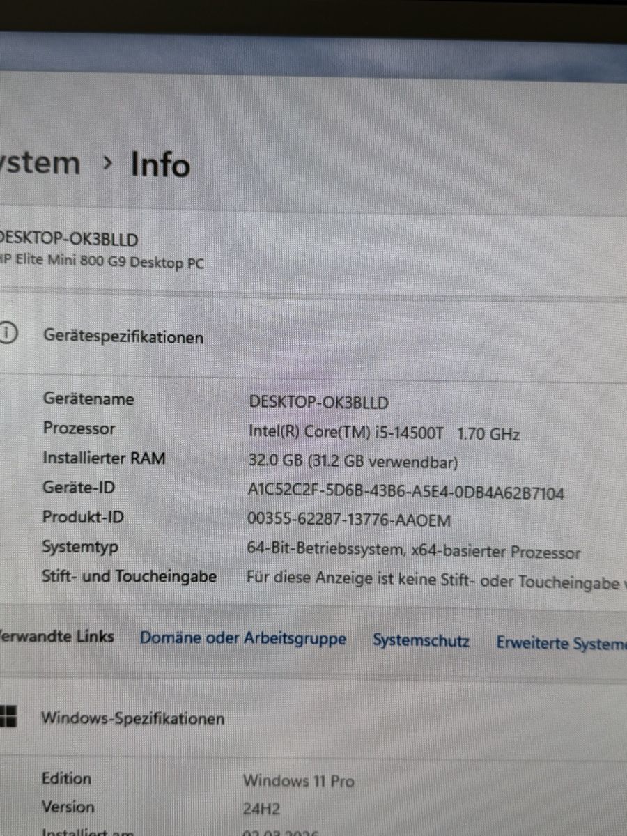 Hewlett Packard PC: HP Elite mini 800 G9, 32GB RAM – Nuovo (secondo la descrizione) da Schwerzenbach venduto da Amv_w2s 3
