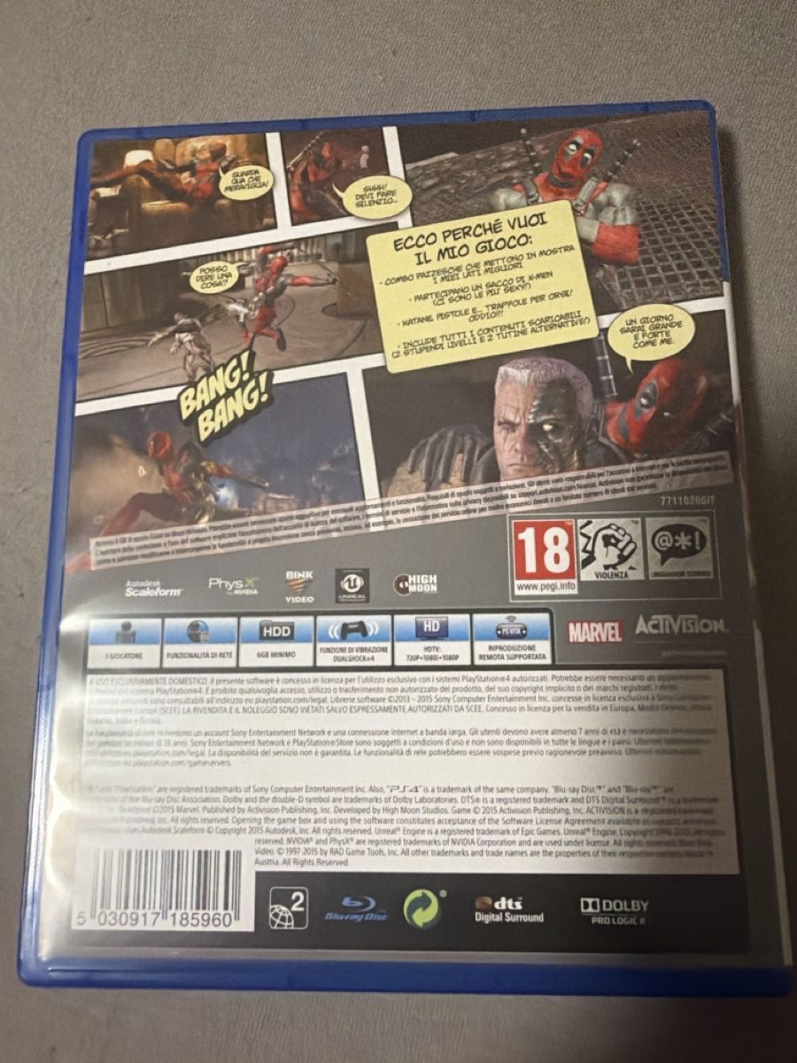 Giochi: Gioco PS4 Deadpool Activision ottime condizioni completo – Nuovo (secondo la descrizione) da S. Antonino venduto da sam_ymj6 1