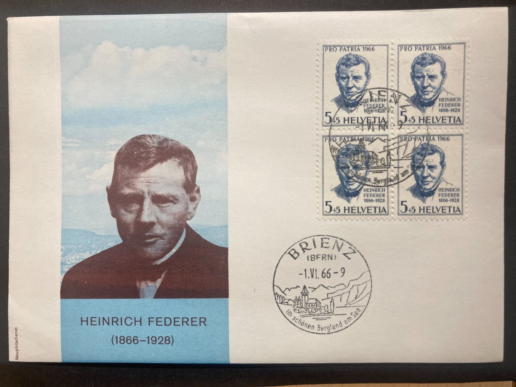 Alle Briefmarken: Schweiz 1966 Ersttagsbrief Cachet 4er-B Pro Patria H.Federer – Neu (gemäss Beschreibung) aus Winterthur von schnueps