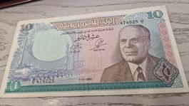 Tunesien 10 Dinars 1-6-1969 guter Zustand
