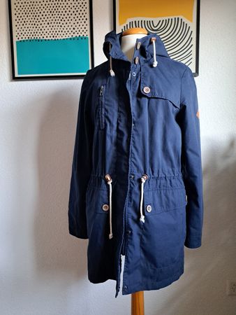Only Damen Parka blau mit Kapuze in gutem Zustand