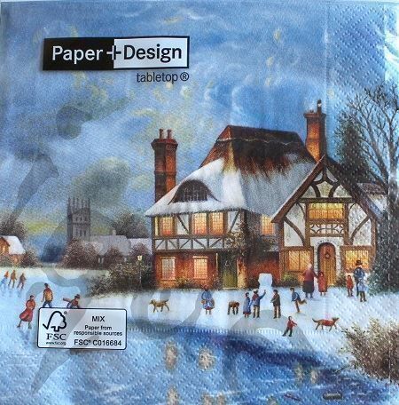 Tovaglioli: Serviette winter eve (1205) 2Stk. – Nuovo (secondo la descrizione) da Schlatt TG venduto da kreativ-atelier