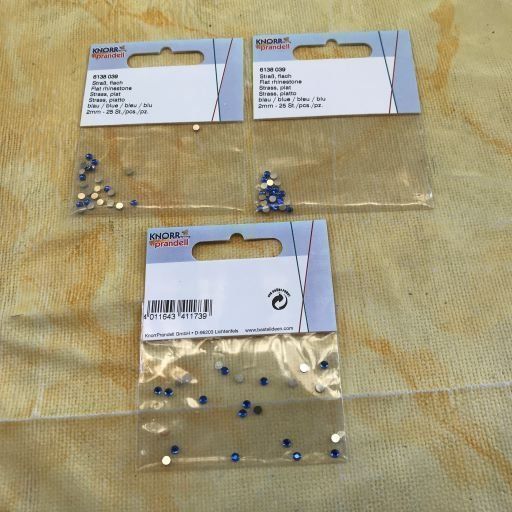 Perle (finte): LOT STRASS FLACH BLAU – Nuovo e nell'imballaggio originale da Ostermundigen venduto da crazy-horse-1840