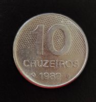 10 Cruzeiros Münze Brasilien 1982