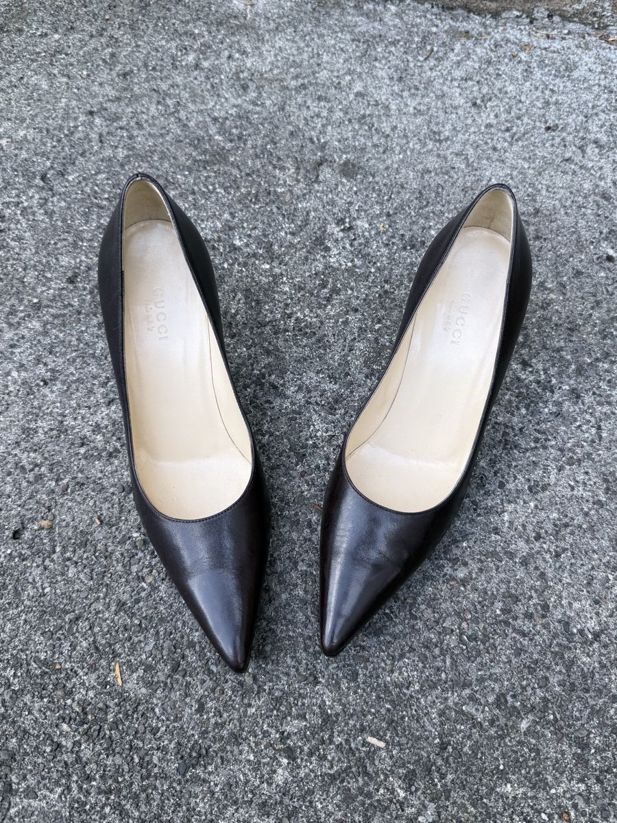 Gucci Scarpe da donna: Pumps Gucci Leder dunkelbraun  – Usato da Siebnen venduto da koschitoschi 3
