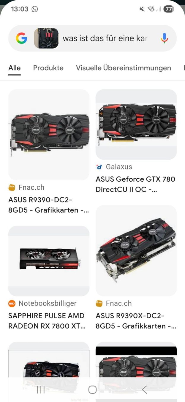 Asus Cartes graphiques: Asus Grafikkarte – D'occasion à Zernez par fass_sch23 2