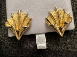 Coro Vintage Ohrclips, goldfarben