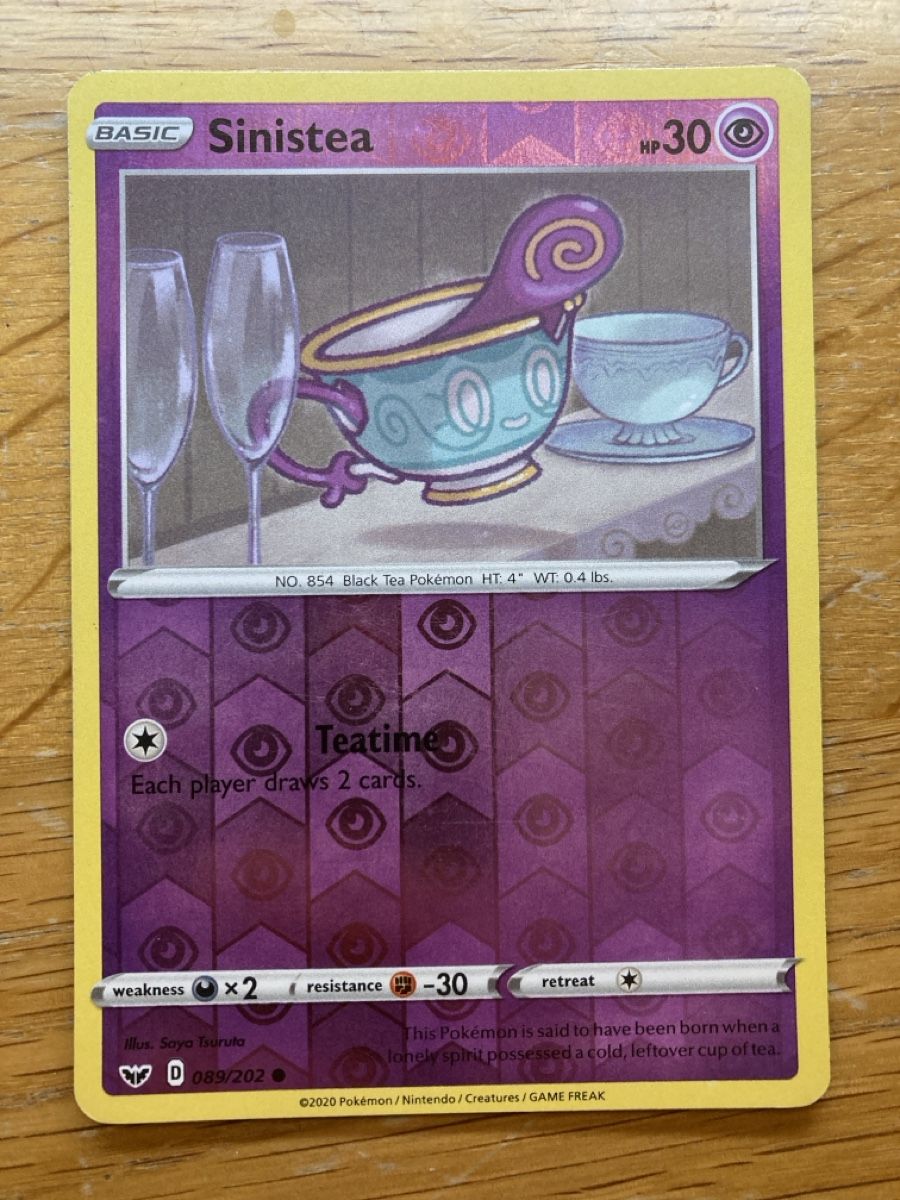 Pokémon Sammelbilder & Trading cards: Sinistea 089/202 REVERSE HOLO – Gebraucht aus Zürich von sushitwiceaweek