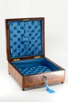 B0341 Antikes Schmuckkästchen mit Seide Napoléon III ~1860