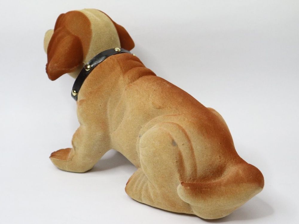 Statuetta cane bassotto, soprammobile da design colore oro