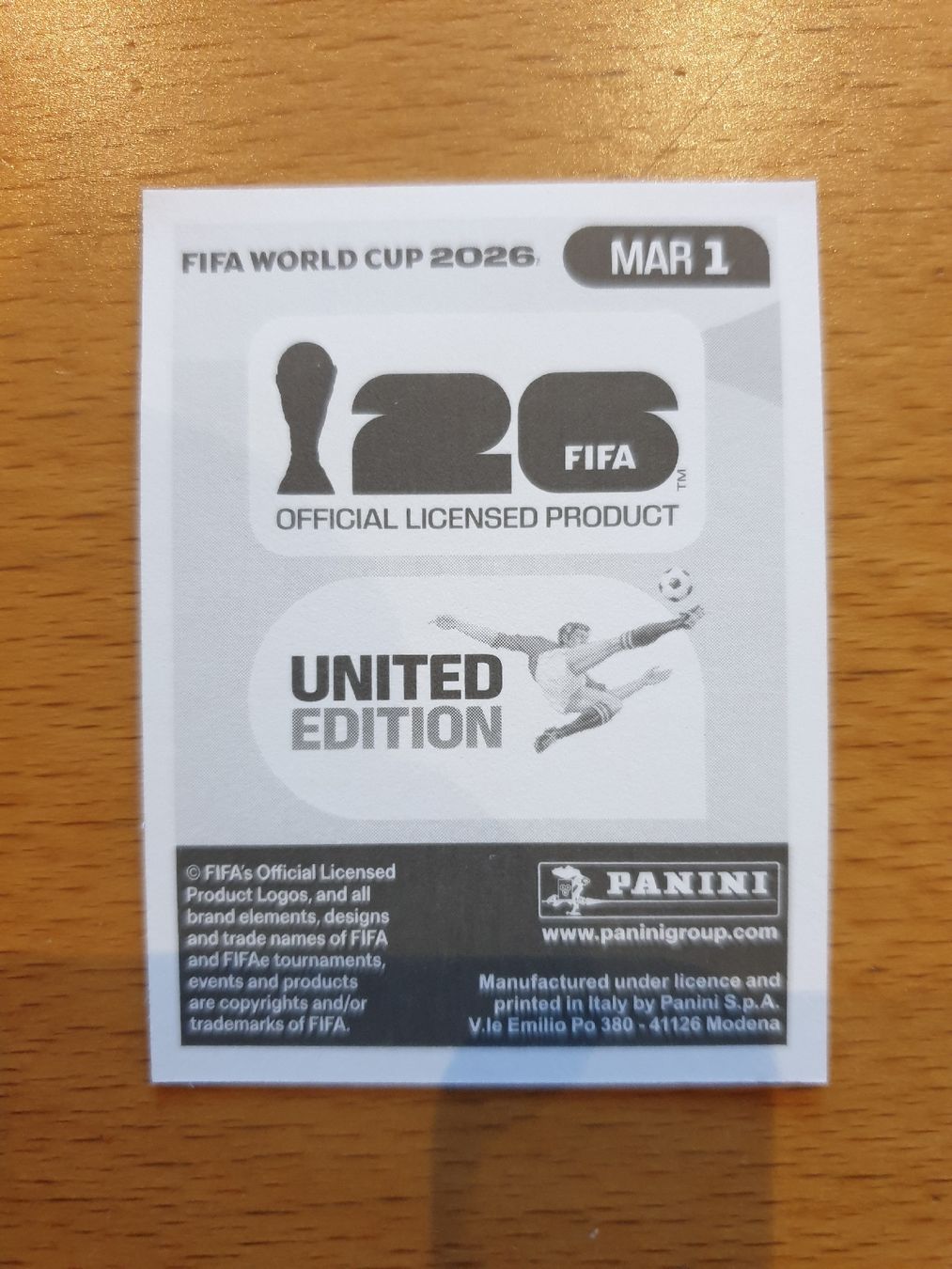 Panini Sammelbilder & Trading cards: Panini WM 2026 MAR 1 – Neu (gemäss Beschreibung) aus Einsiedeln von MGXX 1