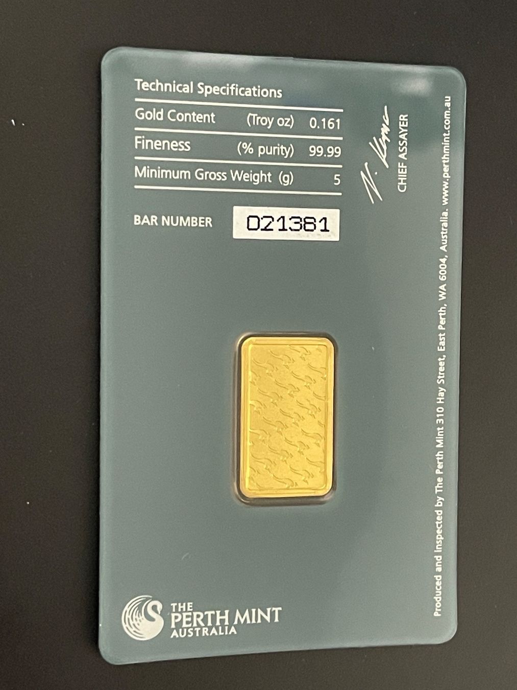 Metalli preziosi: Goldbarren 5 g Perth Mint – Nuovo e nell'imballaggio originale da Untersiggenthal venduto da byiggy 1