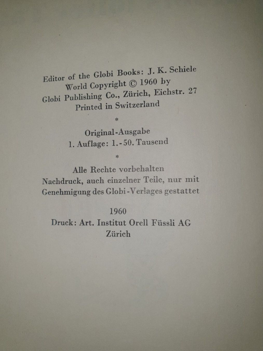 Libri: Globis toller Tag 1.Auflage 1960 – Usato da Zürich venduto da Ralaualiyas 3