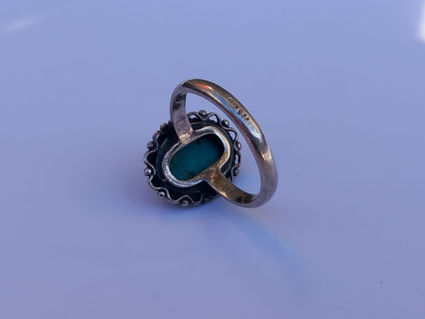 Ringe: Alter Silber 925  Ring mit Echt Türkis Stein Gr. 52 – Gebraucht aus Winterthur von Jopf1 7
