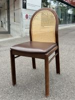 Dietiker Designstuhl–Wiener Geflecht-Ledersitz 1980er