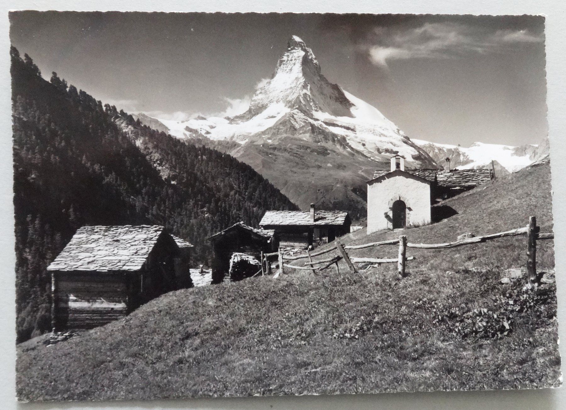 Cartoline postali: Zermatt, Findeln mit Matterhorn – Difettoso da Fétigny venduto da Billy2miny
