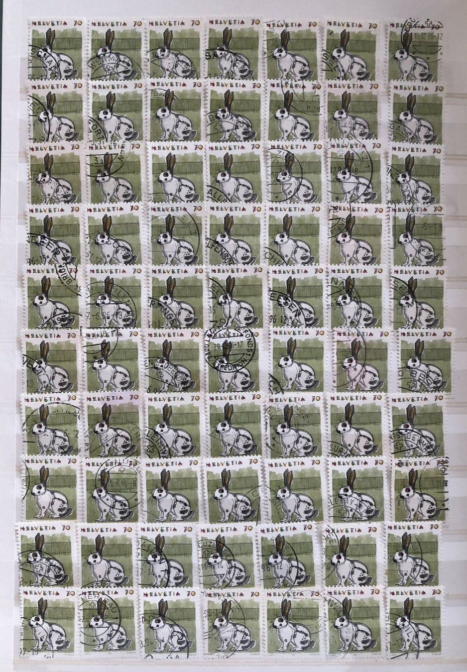 Tutti i francobolli: Nr.791 mit Stempel 70 Stück – Usato da Aarau venduto da Billa007