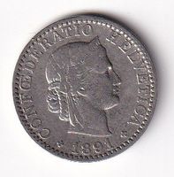 Schweiz 20 Rappen 1891