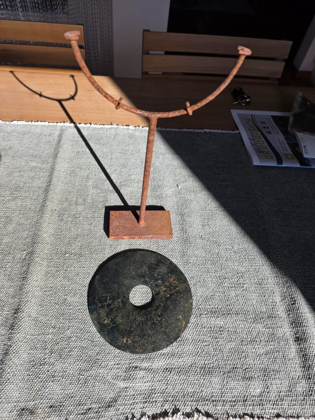 Tutte le decorazioni: Jade Disc / Scheibe geschliffen mit Ständer, Deko Objekt – Usato da Melchnau venduto da han_k5xl 2