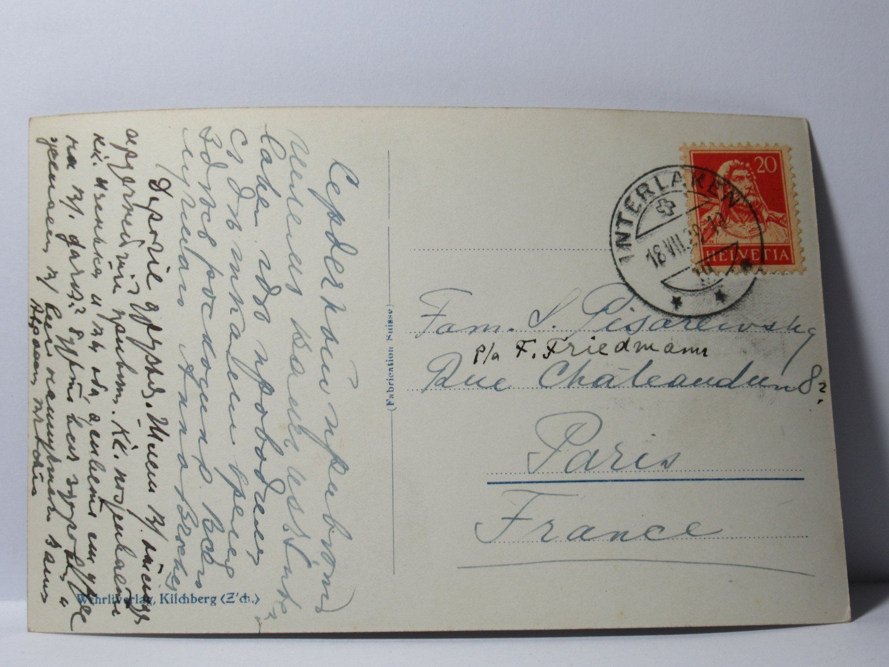 Cartoline postali: Meiringen gegen die Grimsel 1929 – Usato da Grenchen venduto da Bluemchen1900 1