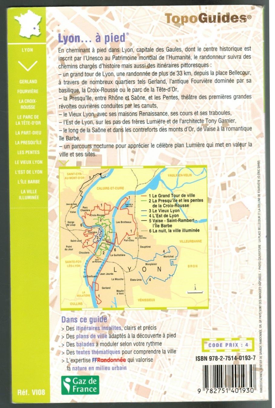 Bücher: Topo Guide Lyon...à pied – Gebraucht aus Zürich von Tolima194 1