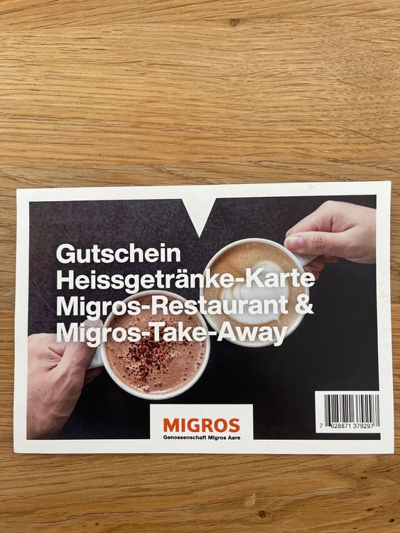 Gutschein Heissgetränke-Karte Migros  Kaufen auf Ricardo